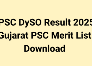 GPSC DySO Result 2025: Gujarat PSC Merit List Download
