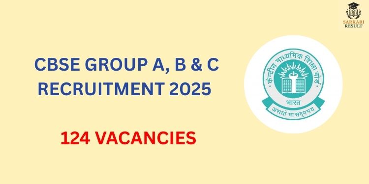 CBSE Group A, B & C Recruitment 2025