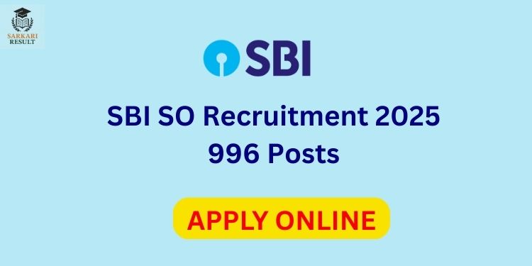 SBI SO Recruitment 2025